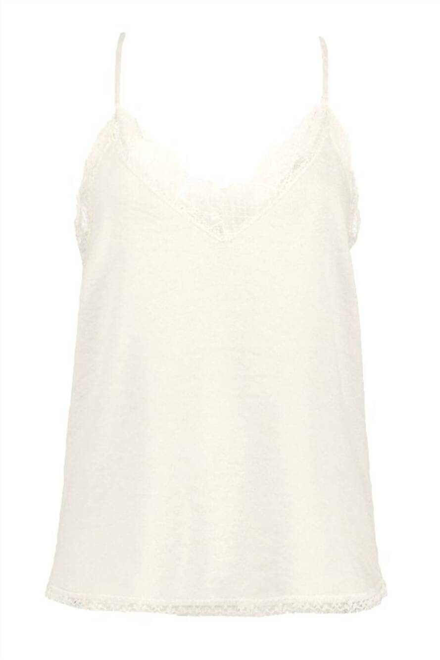 NEW BISHOP + YOUNG women's lotus cami top in blanc